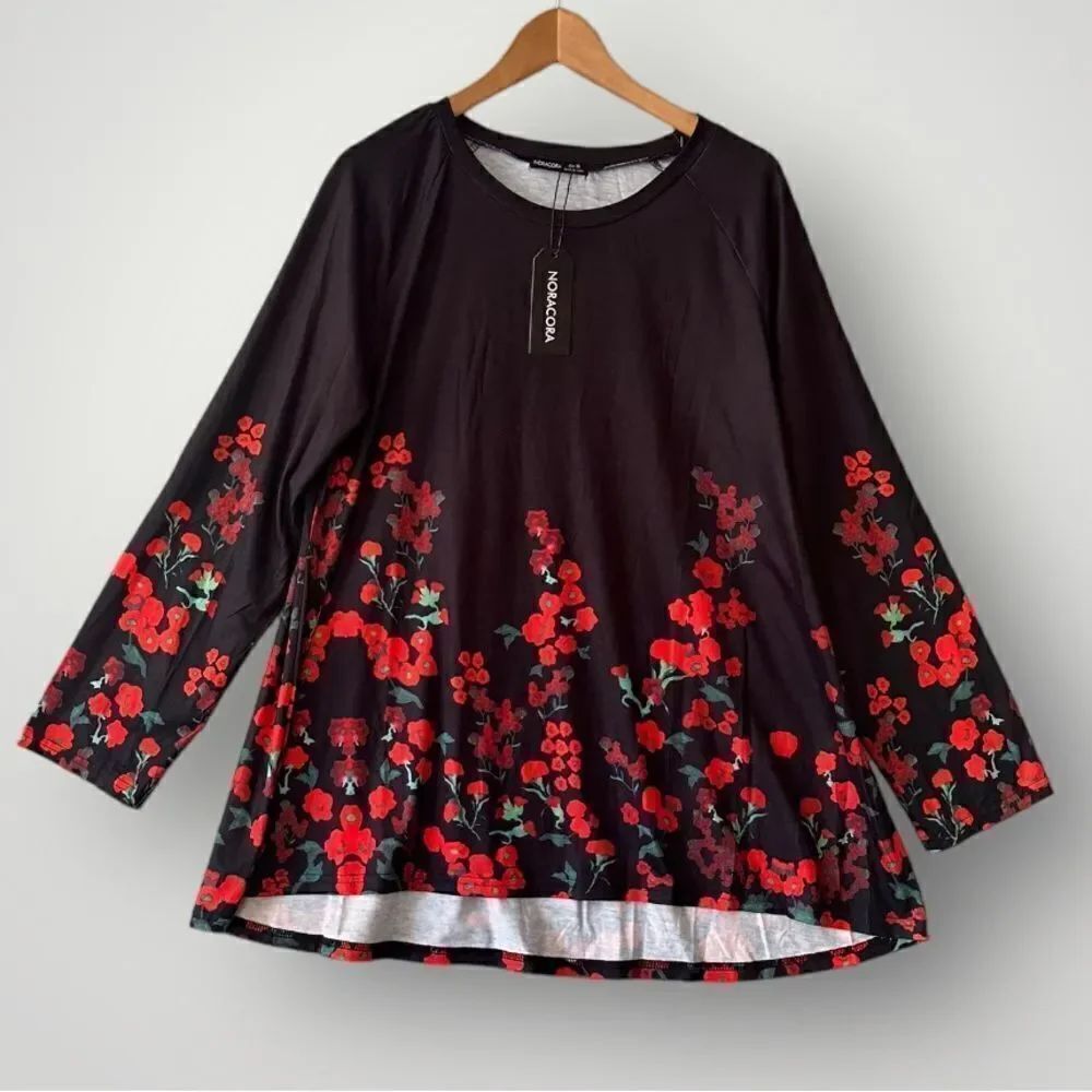 5 for $40 NWT Noracora Floral Top Blouse Shirt Women Size M